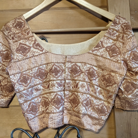 Hand-beaded, Embroidered Choli top, size small - Picture 3 of 3